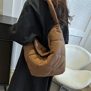 Сумка женская хобо, стеганая, через плечо, оксфорд