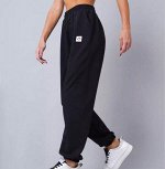 Брюки спортивные  с эластичным поясом, черные