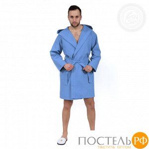 Голубой Халат банный c капюшоном мод. 012.16.11 раз 2XL/3XL (арт. 012 2XL/3XL)