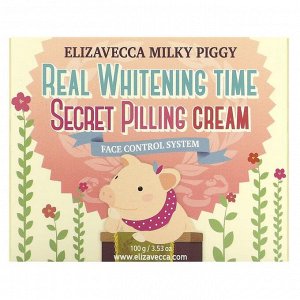 Крем дли лица осветляющий с эффектом пилинга Elizavecca Milky Piggy real whitening time secret pilling cream 100мл