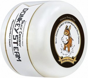 Увлажняющий паровой крем для лица на основе ослиного молока Elizavecca Silky Creamy donkey steam moisture milky cream 100г