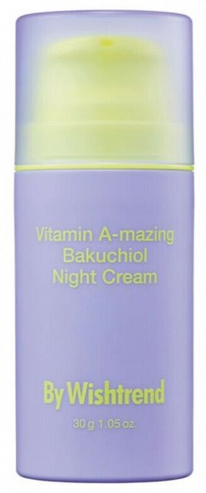 Ночной крем с ретинолом и бакучиолом By Wishtrend Vitamin A-mazing Bakuchiol Night Cream 30г