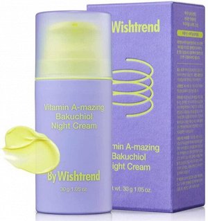 Ночной крем с ретинолом и бакучиолом By Wishtrend Vitamin A-mazing Bakuchiol Night Cream 30г