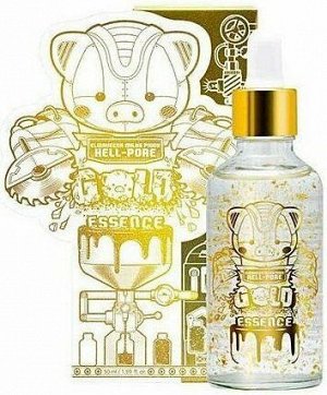 Увлажняющая эссенция с экстрактом золота Elizavecca Milky Piggy hell-pore gold essence 50мл
