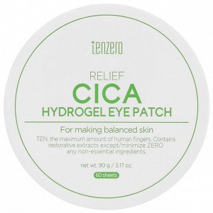 Гидрогелевые патчи для глаз с экстрактом центеллы Tenzero Relief Cica Hydrogel Eye Patch 90г