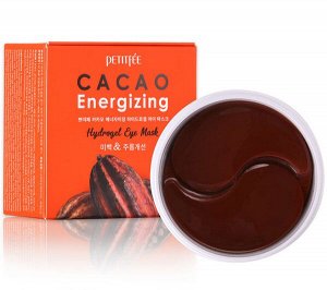 Тонизирующие гидрогелевые патчи с какао Petitfee Cacao Energizing Hydrogel Eye Mask 84г