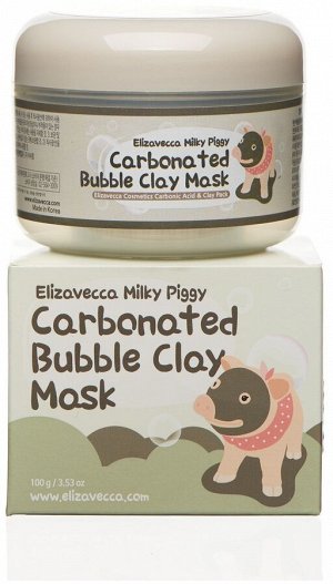 Пузырьковая глиняная маска для лица Elizavecca Milky Piggy carbonated bubble clay mask 100г