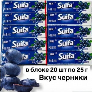 Жевательная резинка Suifa со вкусом Черника 500 г (20 шт х 25 г) Китай