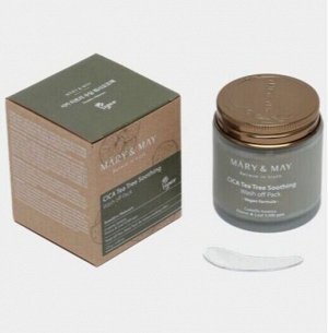 Глиняная маска для лица с экстрактом центеллы Mary&May CICA TeaTree Soothing Wash off Pack 125г