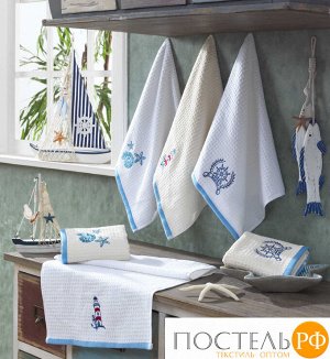 H0000870 Махровое полотенце в упаковке 40x60*2 "CANDY", синий/белый, 100% Хлопок