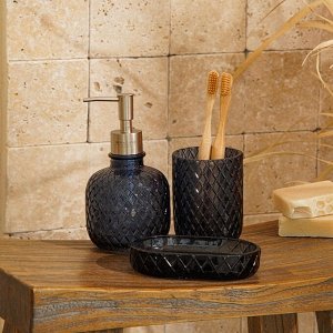 Аксессуары для ванной SL Home, 3 предмета, дозатор, мыльница, стакан