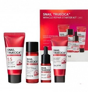 Набор миниатюр с муцином улитки SOME BY MI Snail Truecica Miracle Repair Starter KIT (гель для умывания, тонер, сыворотка, крем)