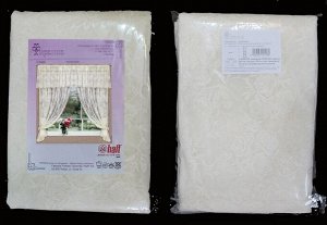 Готовые шторы арт.  313940/180, комплект для кухни РОЗОЧКИ, размеры: шторы (180 см высота х 180 см ширина) х 2, ламбрекен 45 см высота х 380 см ширина, подхваты.
