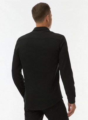 Рубашка с длинным рукавом из ткани пике