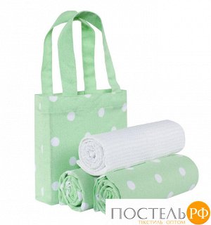 Набор полотенец Горох зеленый в сумке-3шт 45х70 - 3 шт