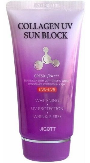 Крем солнцезащитный с коллагеном SPF50/PA+++ Jigott Collagen UV Sun Block 70мл