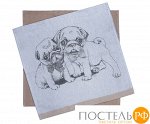 H00000010 Кухонное полотенце в упаковке 50x70*2 &quot;DOGS&quot;, св.коричневый, 100%Хлопок