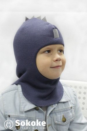 Шапка-шлем детская (цвет 131 глуб серый, 0)