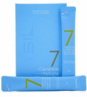 Парфюмированный гель для душа с керамидами Masil 7 Ceramide Perfume аромат BABY POWDER 8мл*20шт