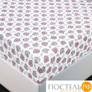 250 Простыня трик. на резинке 60*120 арт. 250 Совы