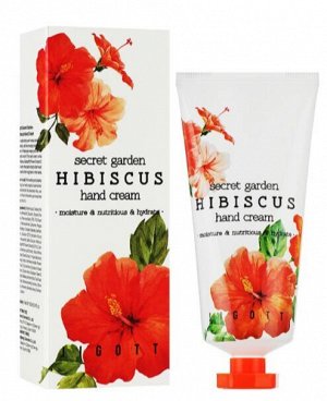 Крем для рук с экстрактом гибискуса Jigott Secret Garden Hibiscus 100мл