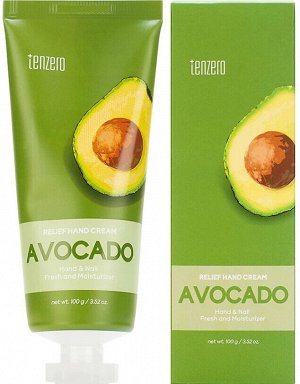 Крем для рук с экстрактом авокадо Tenzero Relief Hand Cream Avocado 100мл