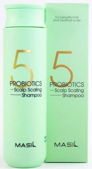 Шампунь бессульфатный с пробиотиками  для глубокого очищение Masil 5 Probiotics Scalp Scaling Shampoo 300мл