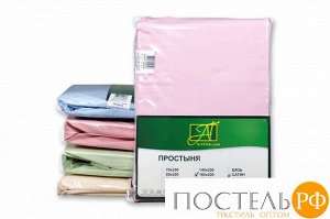 ПР-СО-150-РОЗ Розовая Простынь ткань Сатин однотонный 150х214