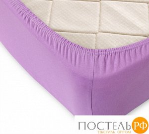 Р511Тсир Сиреневый   простыня ТРИКОТАЖ 120*200*20 на резинке Р511Т 140гр