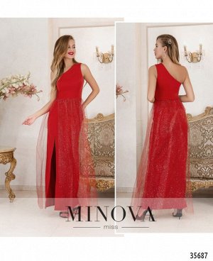 Платье №1884-красный