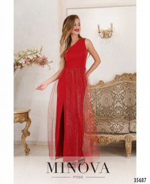 Платье №1884-красный