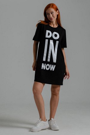 Туника Варианты расцветки: DO IN NOW+черный
Ткань:  кулирка, Состав:  100% х/б
Женская спортивная туника-отличный выбор для  домашней одежды и для повседневной носки. Изготовлена из 100% хлопка, она о