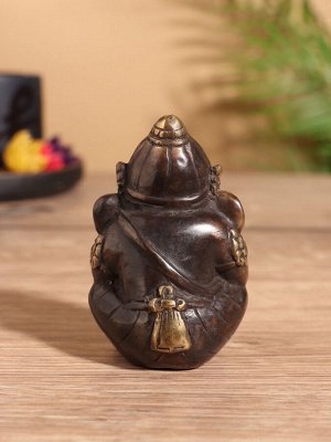 Фигурка «Ганеша Размышления», 5x5x8 см, бронза