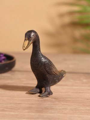 Сувенир «Утка», 9x4x9 см, бронза