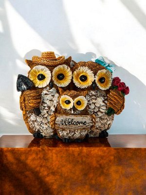 Фигурка полистоун TAKE IT EASY «Семья сов», 11x9x7.5 см