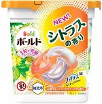 Гель для стирки в капсулах &quot;Bold Gel Ball 4D&quot; , освежающий аромат цитрусовых и вербены, основной блок, 11шт, 199гр