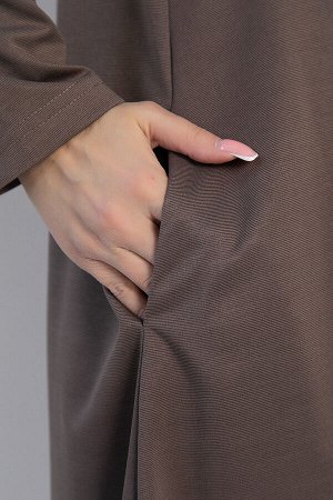 Платье Я жду тебя (кофе) П12313-15