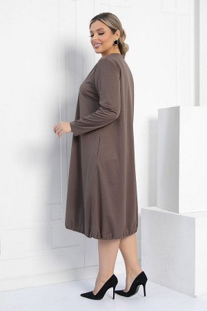 Платье Я жду тебя (кофе) П12313-15