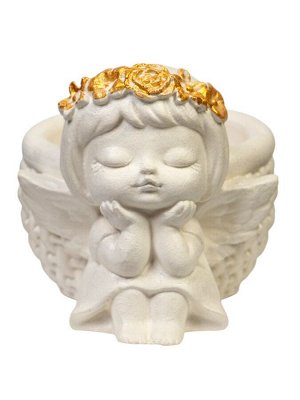 Подсвечник "Ангел с корзинкой" 9х6,5х7см