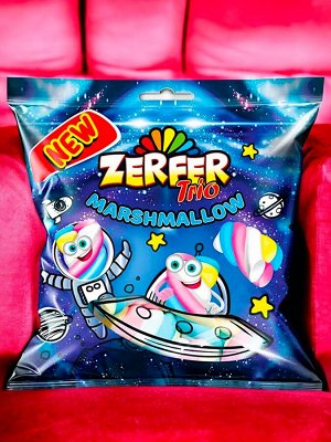 Маршмеллоу в виде косичек с бананово-клубнично-сливочным вкусом Zerfer trio, 90г