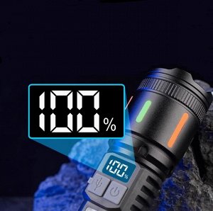 Фонарь ручной Super Bright [15см, 350LM, ABS+ алюминий, 10 Вт, Type-C, 100г]