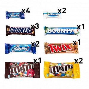 M&M's and Friends (577 гр) Большая посылка с новогодней игрой и стикерами Новогодний подарочный набор