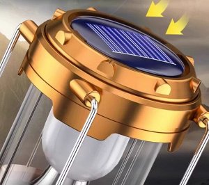 Фонарь кемпинговый с солнечной панелью (SX-5800T) [12.2х8.6см, ABS пластик, 1200mAh, IPX1, 25 Вт, USB, 261г]