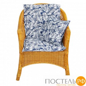125569100, Подушка на стул со спинкой, "Blue  Palma",  50x100см