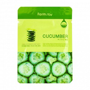 Farm Stay Visible Difference Mask Sheet Cucumber Тонизирующая тканевая маска для лица с экстрактом огурца