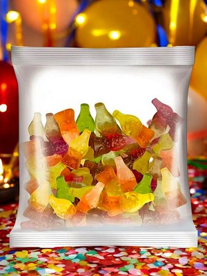 Мармелад жевательный в виде бутылочек, с двойными вкусами "КрутФрут" (упаковка 0,5 кг)