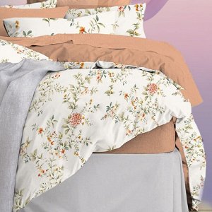 Постельное белье 2-спальное, простыня 180х214 см, 2 наволочки 70х70 см, пододеяльник 175х215 см, Colourful, поплин, 71260/1