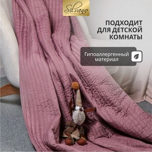 Покрывало евро, 240х220 см, 100% полиэстер, стеганое, Silvano, Жатка Элит, коричнево-розовое