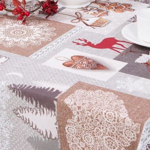 Скатерть 145х180 см, 100% хлопок, рогожка, 165 г/м2, АртДизайн, Лапландия