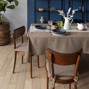 Скатерть 165х200 см, 100% полиэстер, 280 г/м2, Волшебная ночь, Какао, коричневая